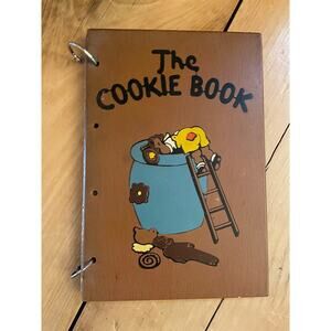 Vintage 1939 Cookbook ~The Cookie Book ~ Culinary Arts Press ~ Wood Board Cover